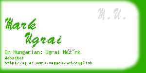 mark ugrai business card